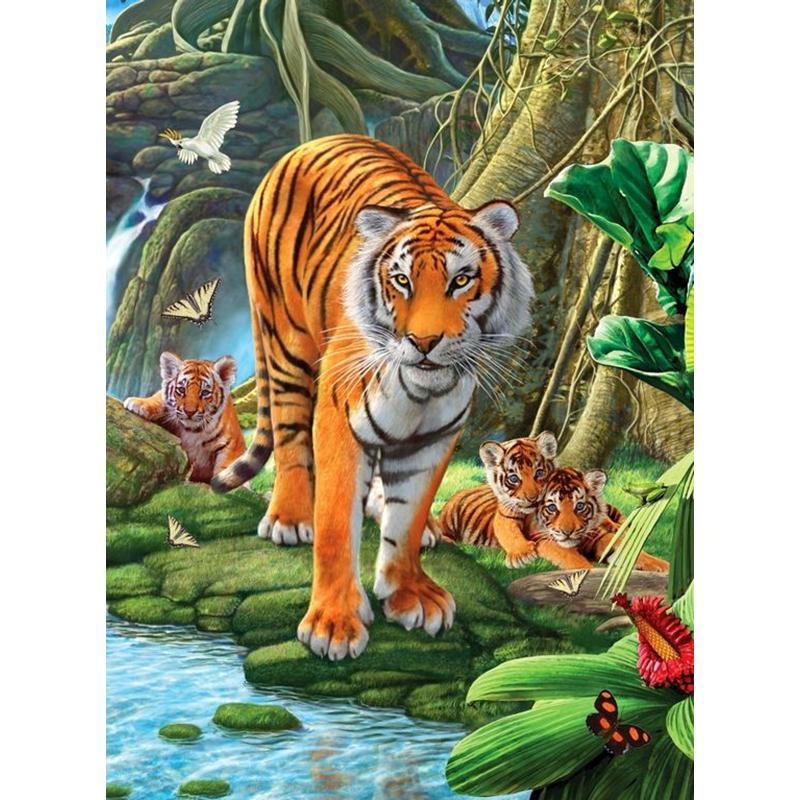 5D DIY Diamond Painting Animal Rhinestone Tiger Diamond Embroidery Wall Art Picture Mosaic Home Decoration Handmade Gift Kit
