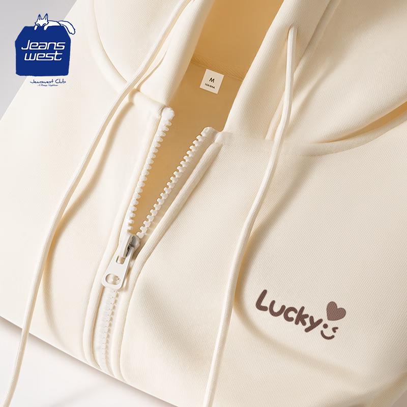 JEANSWEST CLUB Women's Hooded Zip-Up Sweatshirt