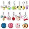 Charms Bead Copper Lemon Fruit Dangle Fit Bangle Bracelet Necklace Diy Jewelry Gift