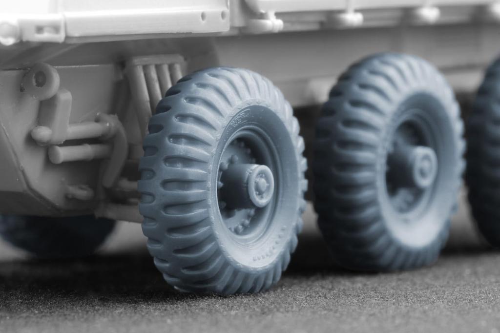 Alvis FV622 Stalwart Wheel Set Plastic Model Parts SCXWM72004S Scale-X 1/72 Mk.2 Weight-Deformed (7 Pieces) (Ace) (Military Vehicle)