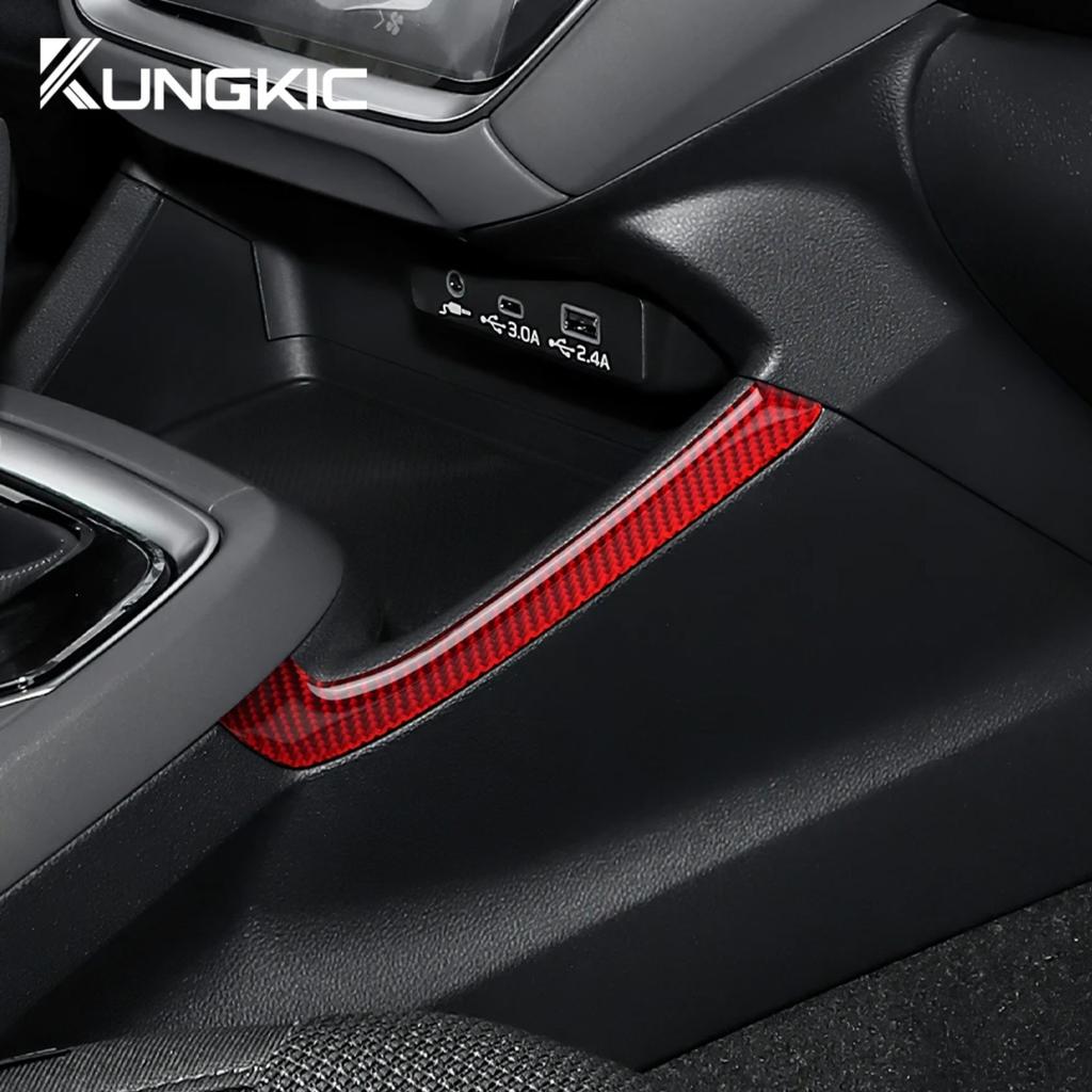 For Subaru Crosstrek Impreza 2024-2026 Carbon Fiber Wireless Charger Dual Side Decor Trim Anti Scratch Interior Car Accessories