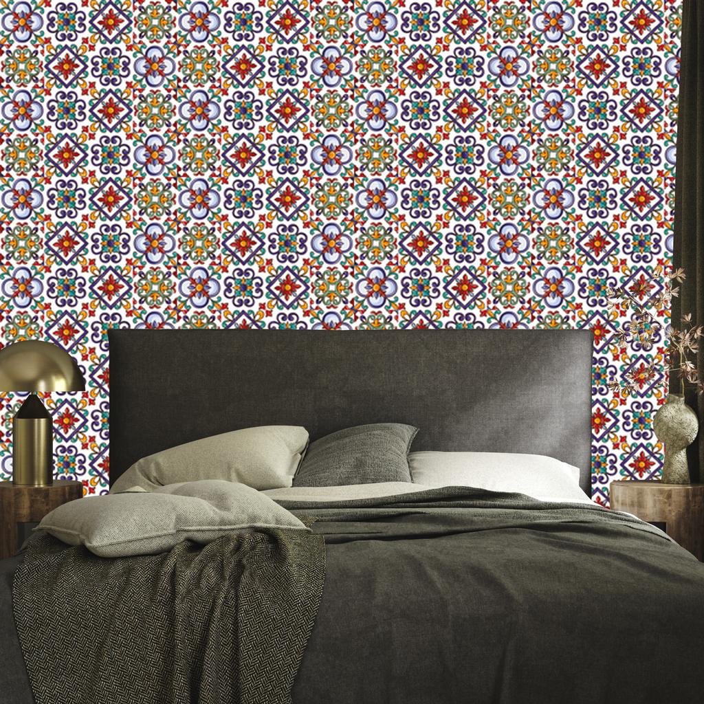 Colorful mosaic and pattern wallpaper for living room and bedroom 50x1000