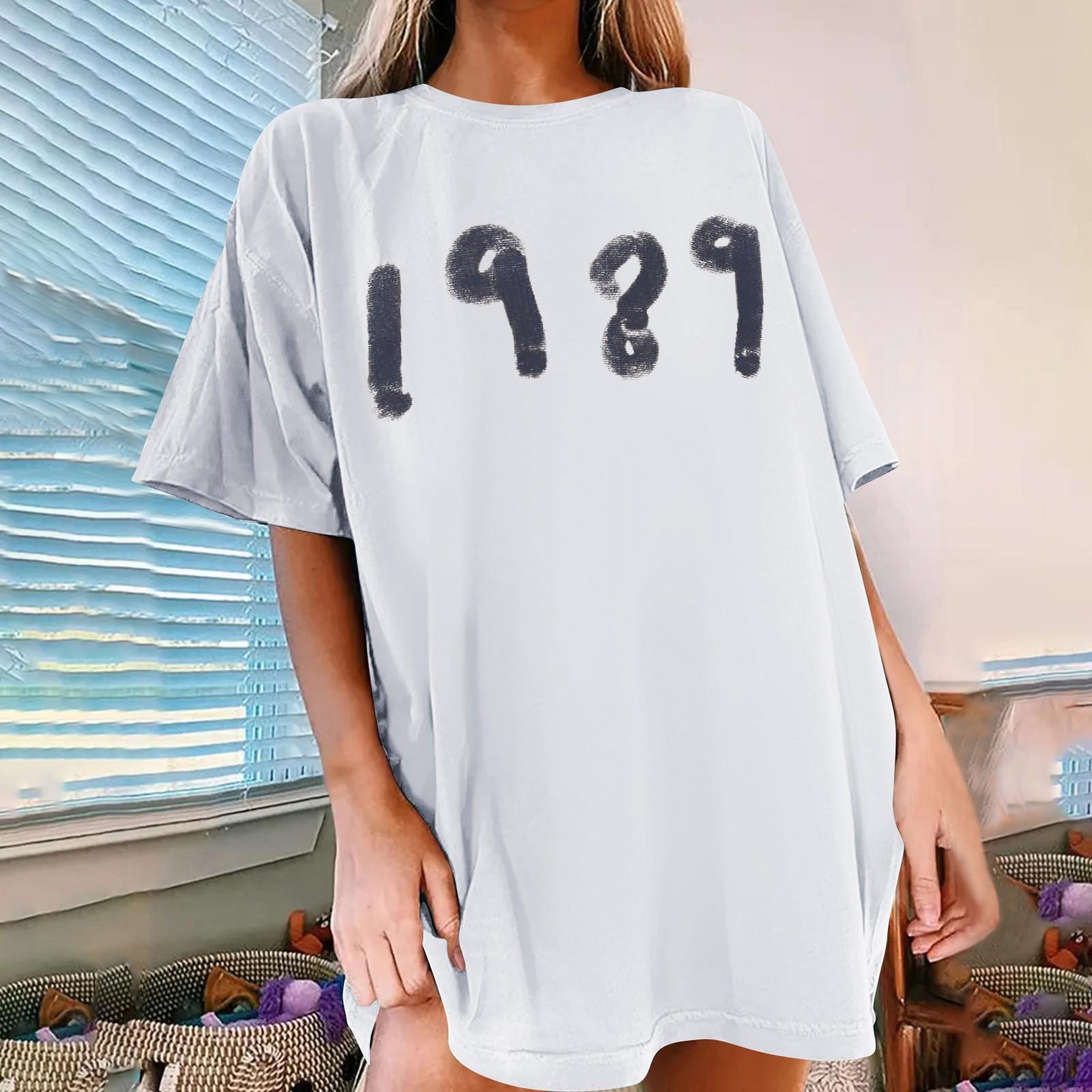 

Summer Tops For Women Summer O Neck Casual Shirts Short Sleeve Tees S білий