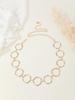 European & American Versatile Waist Chain Dress with High-end Metal Rings - Elegant Ladies' Accessory