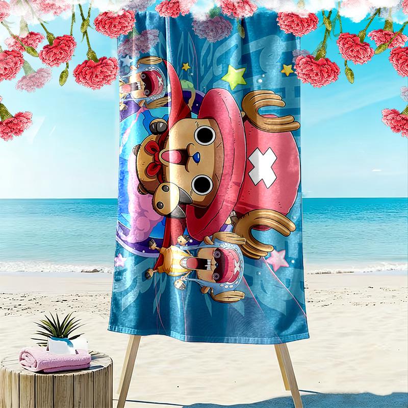 Tony Tony Chopper Print Beach Towel, Large Soft Quick Dry Towel for Beach Camping Swimming