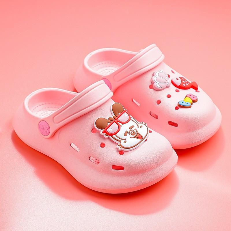 

Детская обувь с отверстиями, летняя обувь для отдыха на природе, пляжная обувь, модная обувь из кокоса, средние детские классные тапочки 190 yards inner length 18.5cm