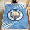 1 Stück Manchester City FC Aufdruck Flanelldecke, Hohe Qualität, Bequem für alle Jahreszeiten, Heimdekoration, Wärme und Komfort, Perfekt für Weihnachtsgeschenke