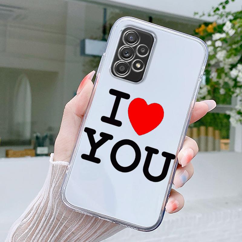 Ich liebe dich Rosa Herz Hülle Für Samsung A15 A13 A35 A55 A51 A71 A41 A31 A21S A03S A05 A17 A23 A25 A33 A53 A73 5G A07 4G Hülle