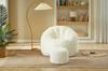 Soft Flower-Shaped Bean Bag Chair for Adults with Footstool, Vacuum-Packed Without Assembly, Ideal for Living Room, Bedroom & Balcony, Cream White