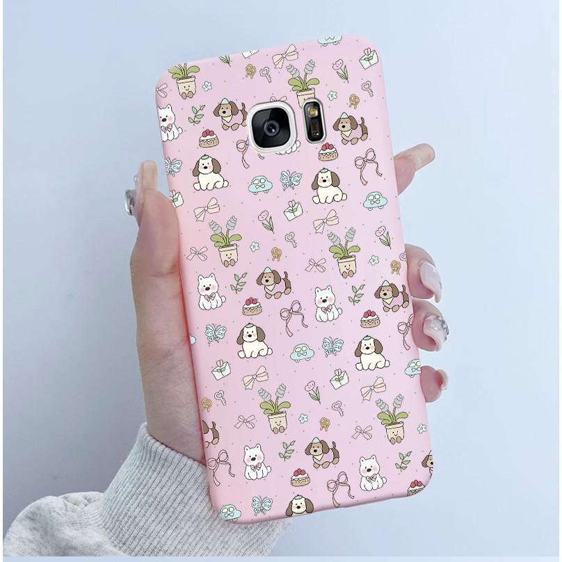 For Samsung Galaxy S7 S7Edge Case Soft TPU Silicone Cover Cute Astronaut Panda Phone Case For Samsung S7 S 7 Edge Coque Funda