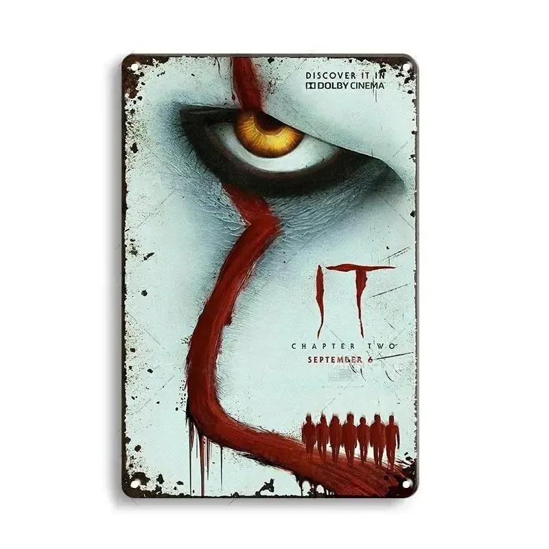 FJ Decor Classic Horror Movie Metal Tin Signs Plaque Retro Decorative Plate Bar Club Pub Wall Decoration Rusty