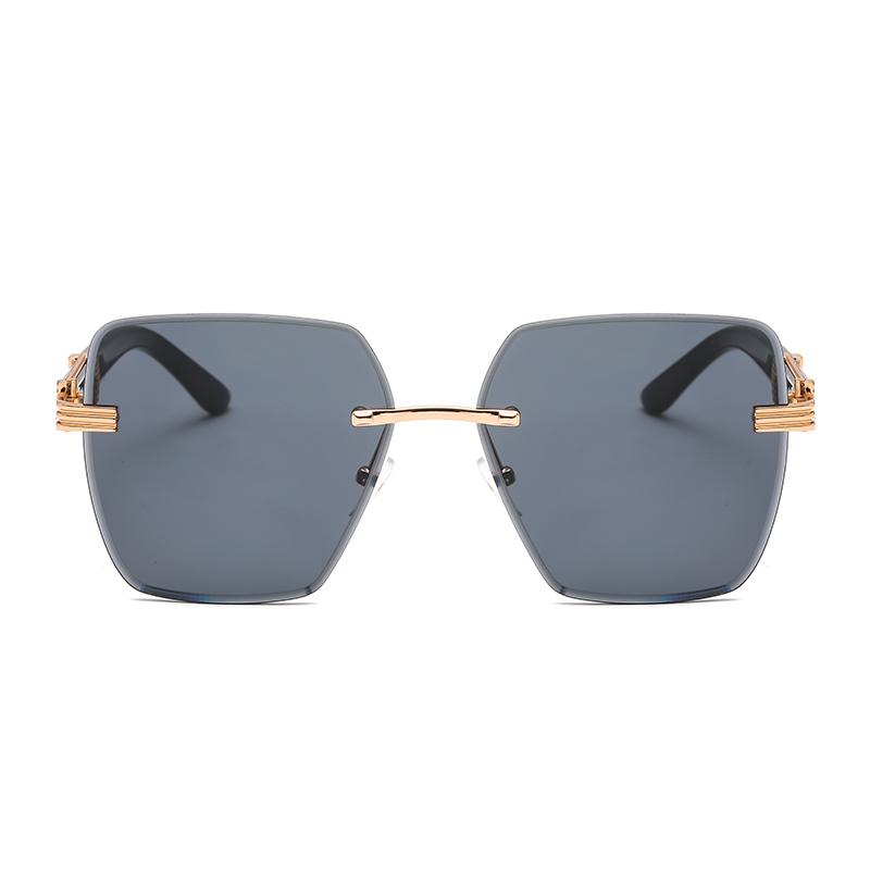New Frameless Trimmed Sun Glasses Fashion Trend Personality Large Frame Instagram Style Sunglasses Feminino