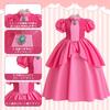[EMGTTXDY] Prinzessin Peach Kleid, Cosplay-Kostüm für Kinder, Prinzessin Peach Kleid, Einteiler für Mädchen, Prinzessinnenkleid für Kinder, Cosplay-Kostüm, Kinder