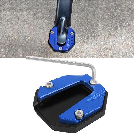 Universal Motorcycle Kickstand Foot Side Stand Extension Pad Replacement for Most Honda Yamaha Kawasaki Suzuki Harley Models Aluminium Kickstand