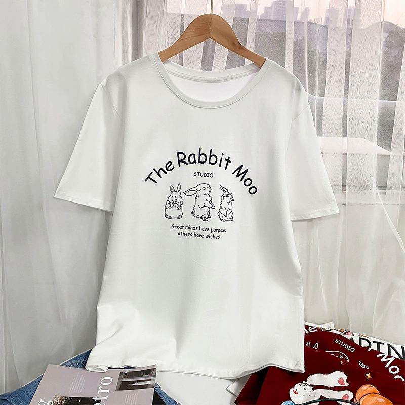 

Летняя Свободная Женская Футболка Высокого Качества С Круглым Вырезом и Буквенным Принтом, Женская Повседневная Футболка с Коротким Рукавом CCXX200 XXXL