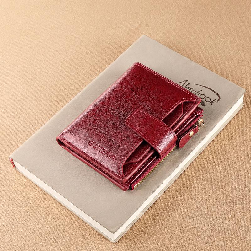Ретро Мода Унисекс Кожаный Кошелек 2024 Держатель для карт для молодежи - Модный короткий кошелек со слотом для водительского удостоверения 930₽