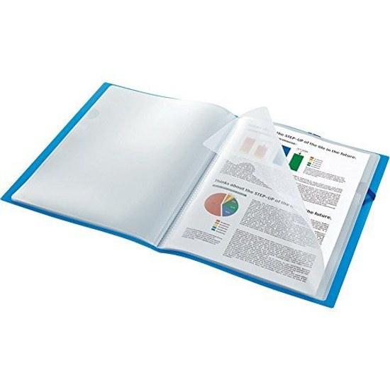 King Jim Clear File Holder 12 Pocket A4 Vertical Light Blue 6171-3T-LB
