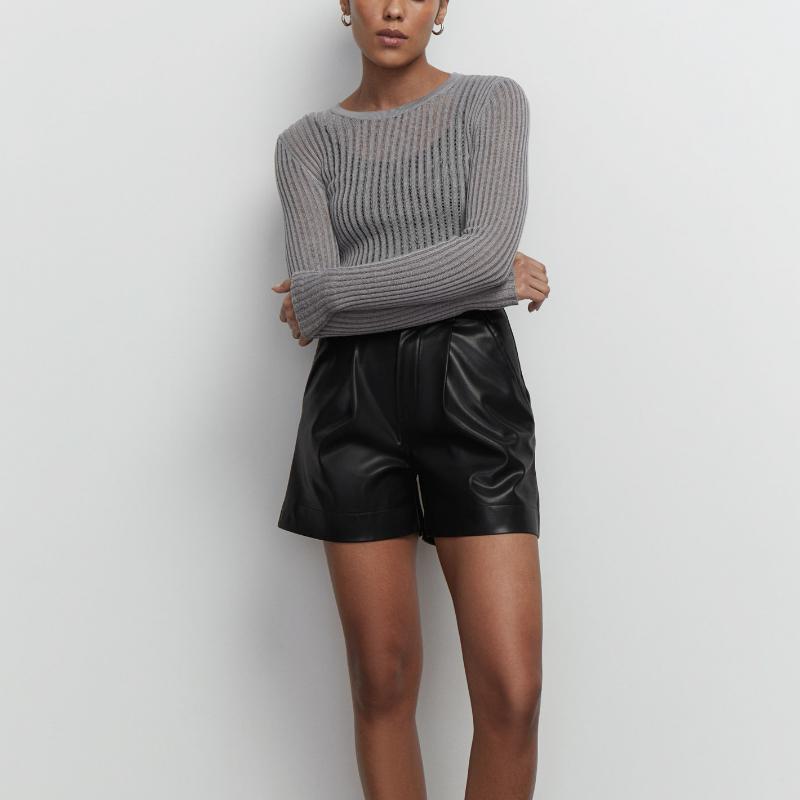 See Through Fashion Λευκό Κομψό ριγέ See Through Γυναικεία μπλουζάκια Μακρυμάνικα T-Shirts Tees Skinny Club Ρούχα για πάρτι