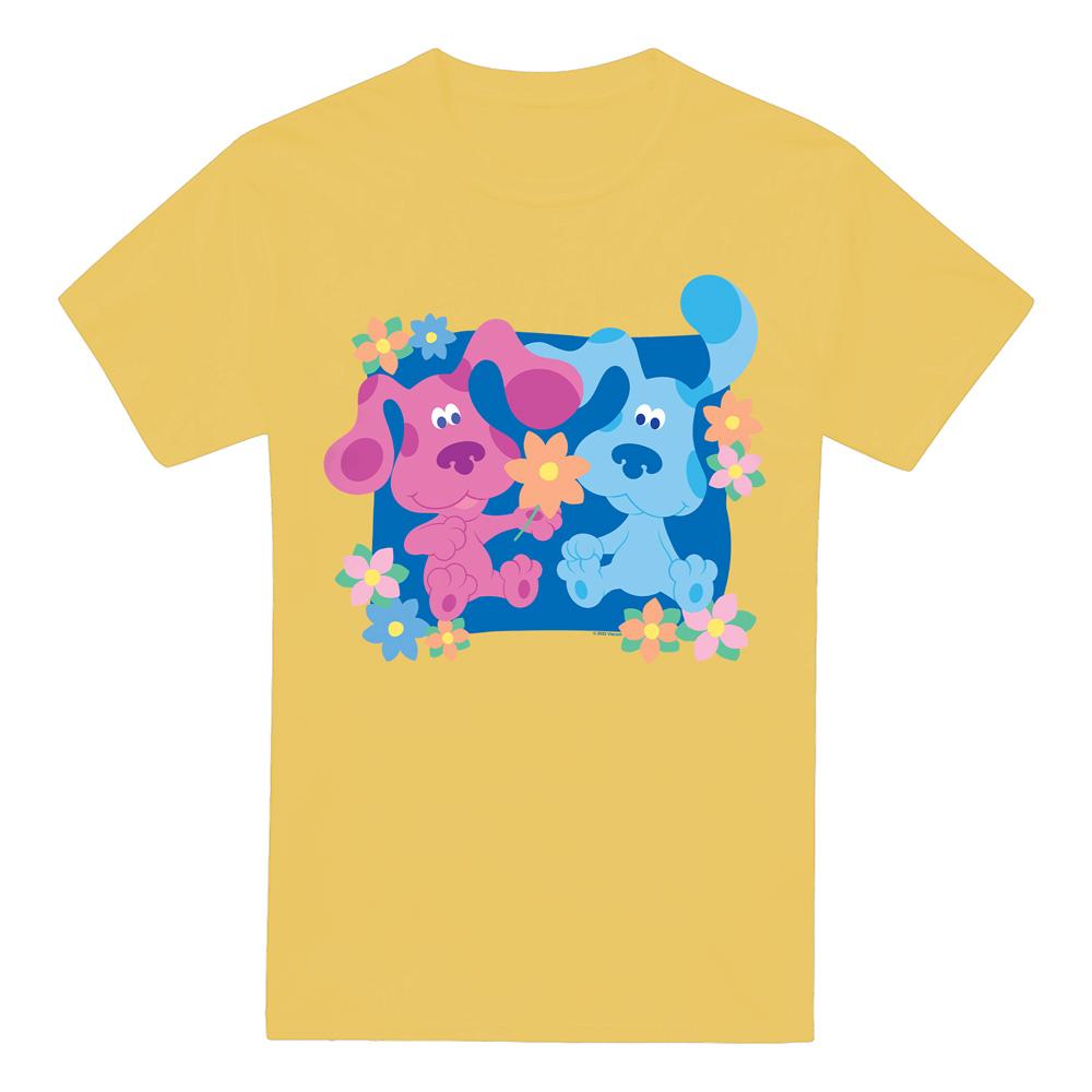 Blue´s Clues Mens Magenta Flowers T-Shirt