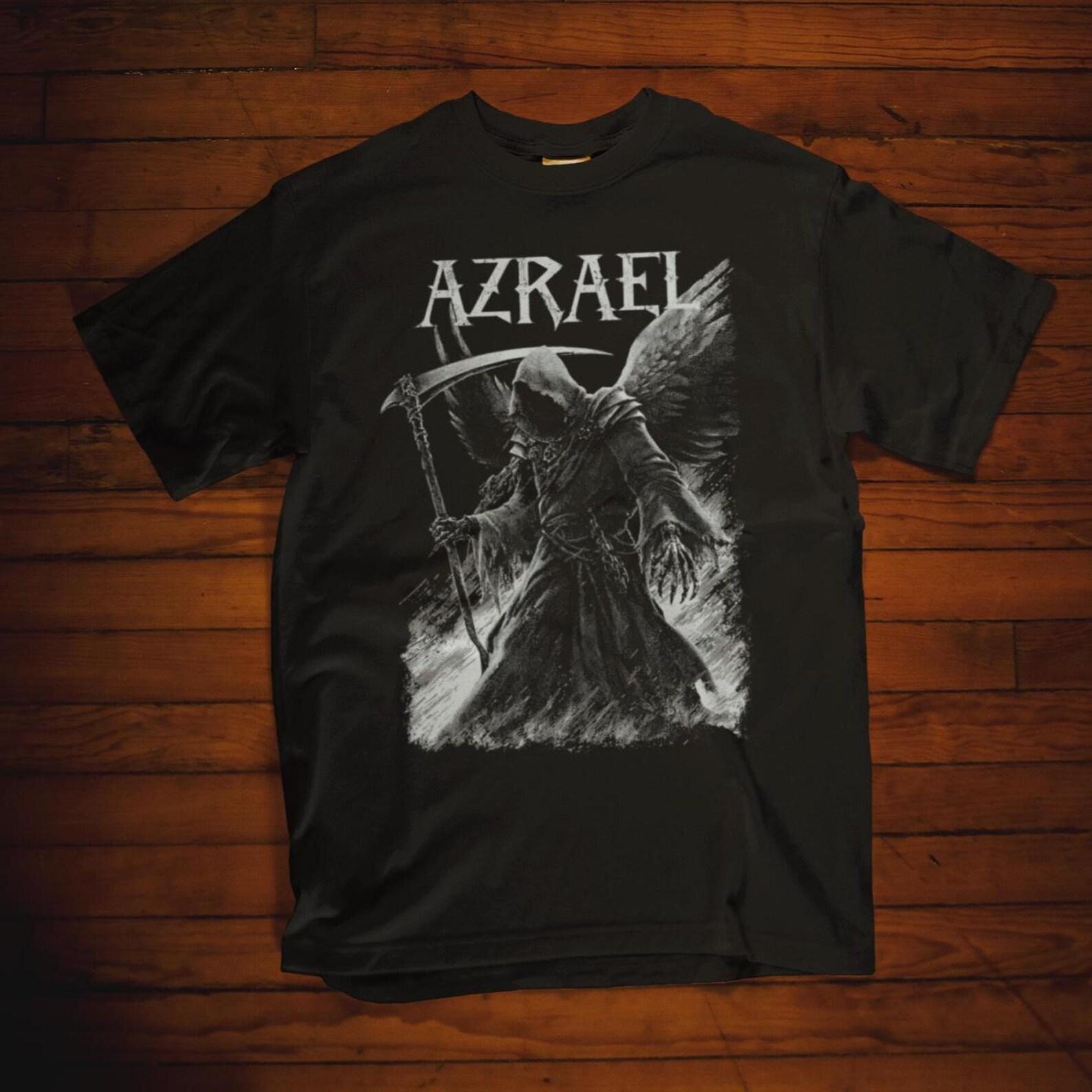Azrael Dark Angel Shirt: Gothic Metal T-Shirt | Grim Reaper Design Tee | Dark Fantasy Apparel S
