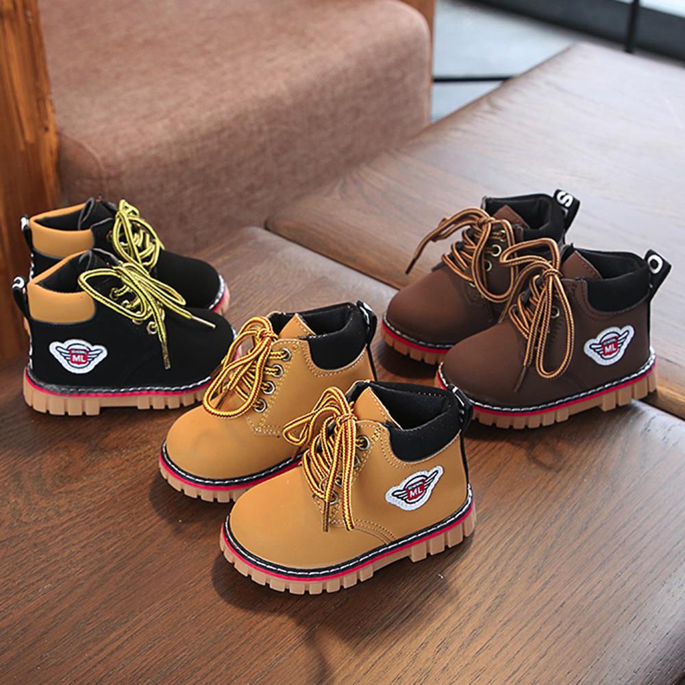 Children Casual Warm Boys Girls Martin Sneaker Boots Kids Baby Snow