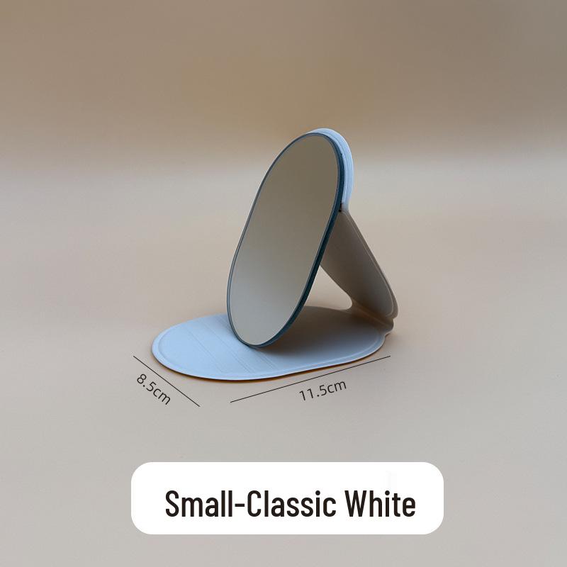 Compact Folding Handheld Makeup Mirror for Student Dorms and Bathrooms