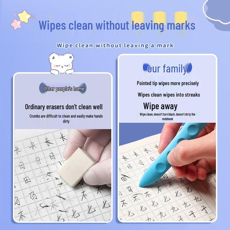 Large Hole Eraser for Elementary Students - Correct Grip, Durable, Creative Design