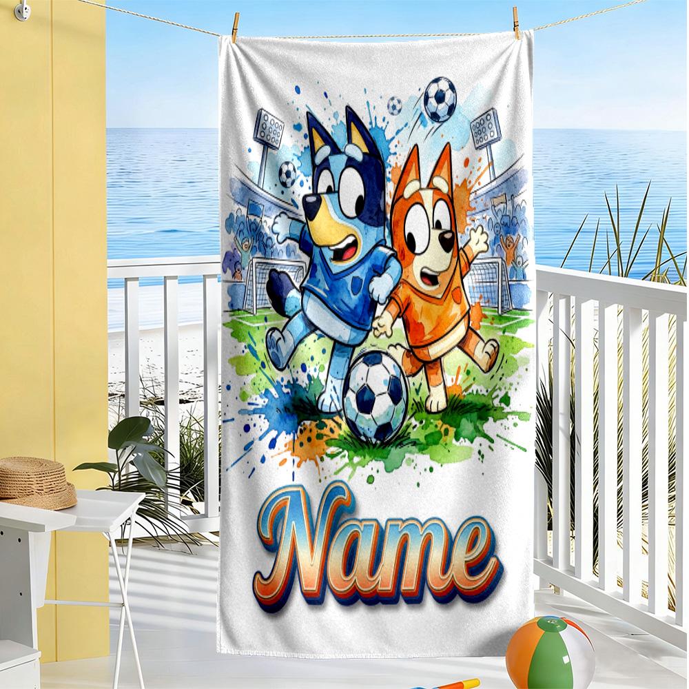 Halloween Friends Personalized Name Beach Towel Soft Durable Quick-Dry Suitable for Swimming Gym Camping Yoga Vacation