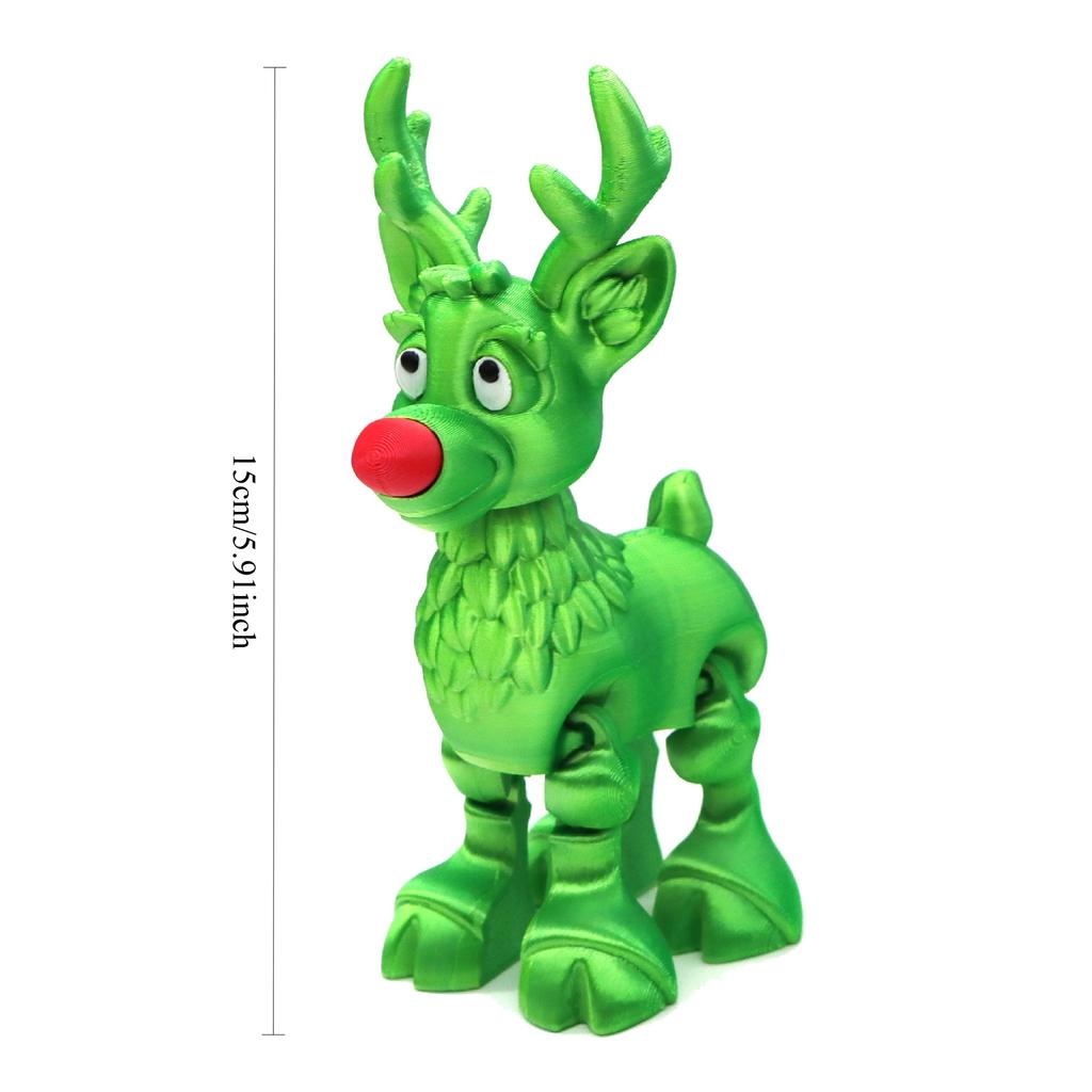 Festive Reindeer Sculpture Christmas Elk Ornament Sleigh Deer Statue For Home Tabletop Decor And Holiday Party Gift