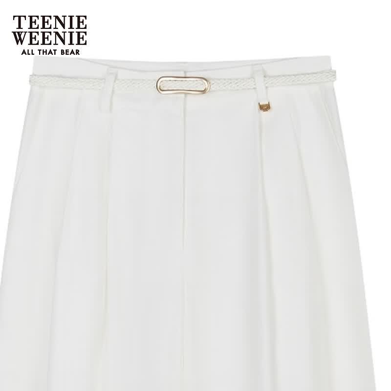 Teenie Weenie Women's 2026 Summer High-Waist Wide-Leg Pants