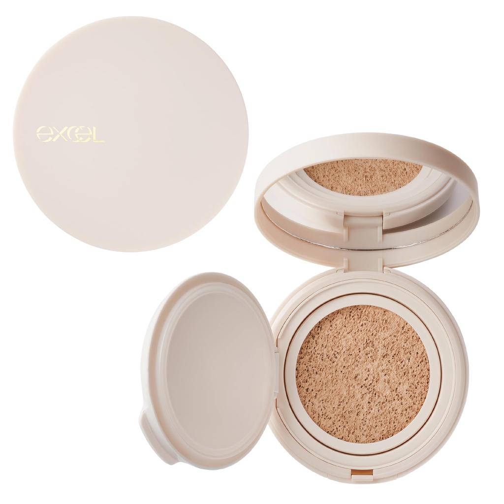 excel Skin Flutter Serum Cushion SF 02 Medium Beige Cushion Foundation