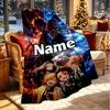 Custom Name Personalized Demon Slayer Print Blanket, Home Decor, Bedroom, Sofa, Camping, Couch, Gifts for Birthday ChristmasEnthusiasts