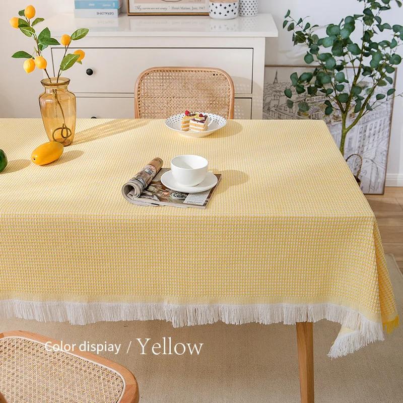 Braided Cotton Linen Tablecloth Tea Table Runner Decoration Rectangle Table Cover for Kitchen Wedding Dining Room Camping