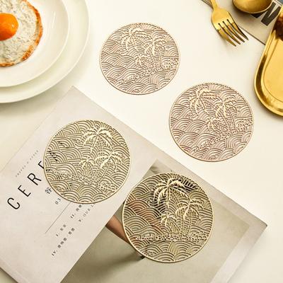 Bowl Mat Stylish Shiny Sturdy Table Mat PVC Hollow Dining Table Decoration Pad Cup Pad for Office