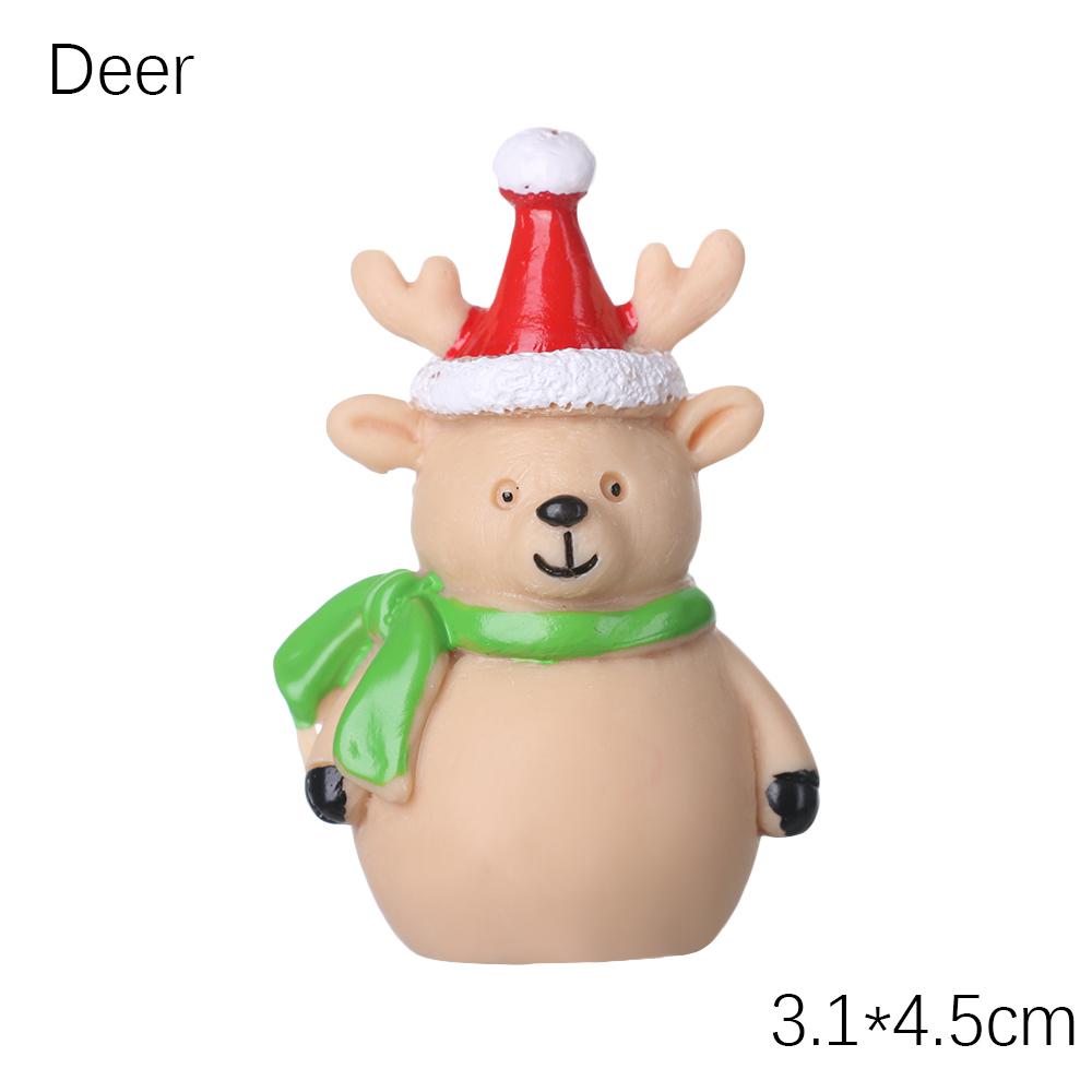 1PC Micro Landscape Toys Fairy Garden Home Decorations Deer Xmas Tree Miniature Snowman Christmas Figurines Santa Claus
