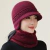 New Style Women Winter Hat Ear Protection Warm Suit Plush Fur Lined Warm Hats For Female Casual Rabbit Fur Winter Knitted Cap