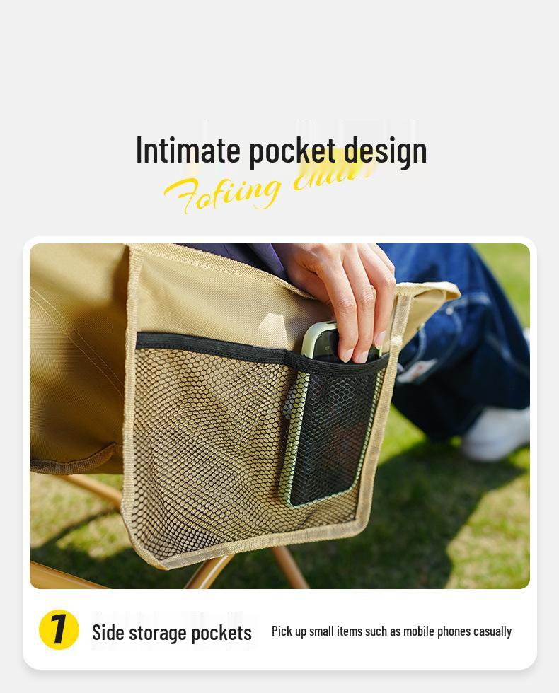 Portable Moon Chair: Lightweight Folding Stool for Camping, Fishing, Beach, and Picnics