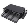 2 Tier Coffee Pod Holder Coffee Capsule   Pull Out Drawers for Kitchen Countertop Coffee Station Black