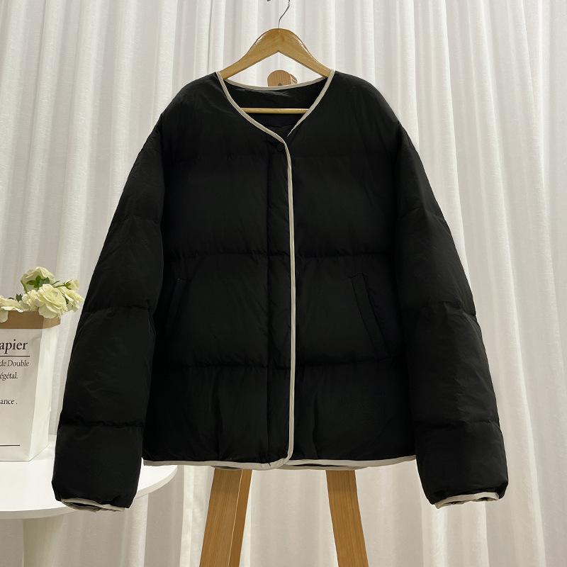 Zero pressure light down jacket women's short models New Year's models Small V-neck small fragrant style Thickened coat tide in autumn and winter