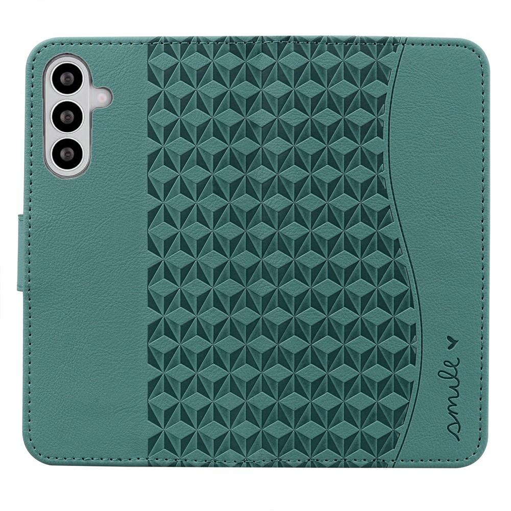 Wallet Case for Galaxy S26+ - Leather/PU, Green, With Lanyard