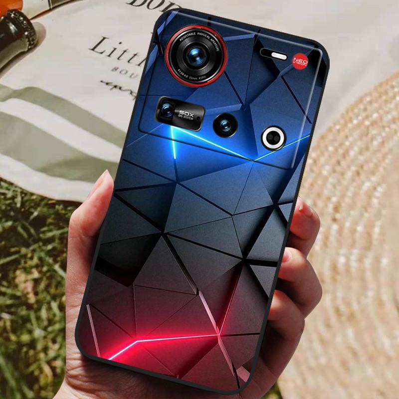 Pro pouzdro ZTE Nubia Z70 Ultra 5G 6,85'' Černé silikonové TPU měkký kryt telefonu pro Nubia Z70 Ultra Ochranné zadní kryty Z 70 Ultra