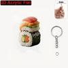Cute Sushi Food Pendant Mini 2D Hanging Ornament Fashion Sushi Keychain  Bag Charm