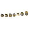 5Pcs Tibetan Silver Gold Metal Loose Spacer Beads Big Hole Beads for Necklace Bracelet Jewelry Making DIY Crafts Accessories