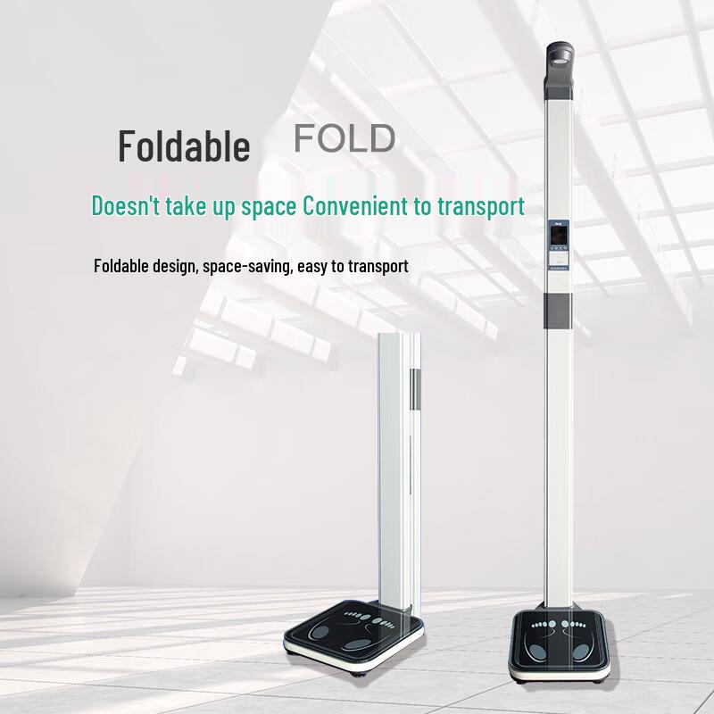BERYL Foldable Ultrasonic Height, Weight & Body Fat Scale