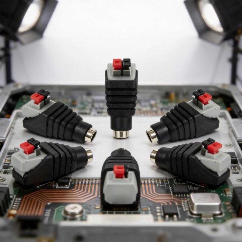 DC5.5x2.1mm Buchsen-Stromanschlüsse DC12V Fässer zu Druckklemmen-Adapter für stabile elektronische Geräteverbindung