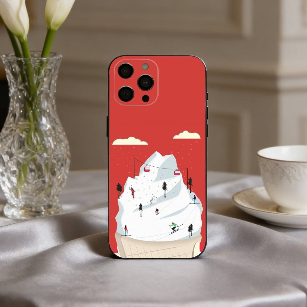 

Чехол для телефона S-Снежная гора S-Катание на лыжах Лыжи Для iPhone 17pro, 16,15,14,13,12,11 X XR Plus, Другие Мягкий Черный Чехол iPhone11PROMAX