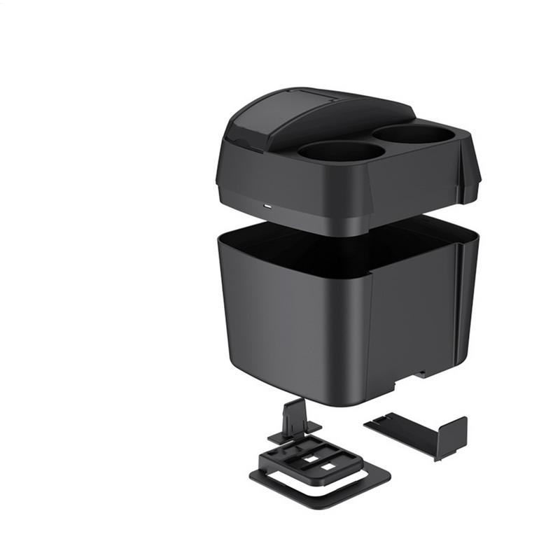 Car Organizer With Cup Holder Car Trash Bin With Cup Holder Extra Large Waste Container Storage Box Multifunctional Vehicle