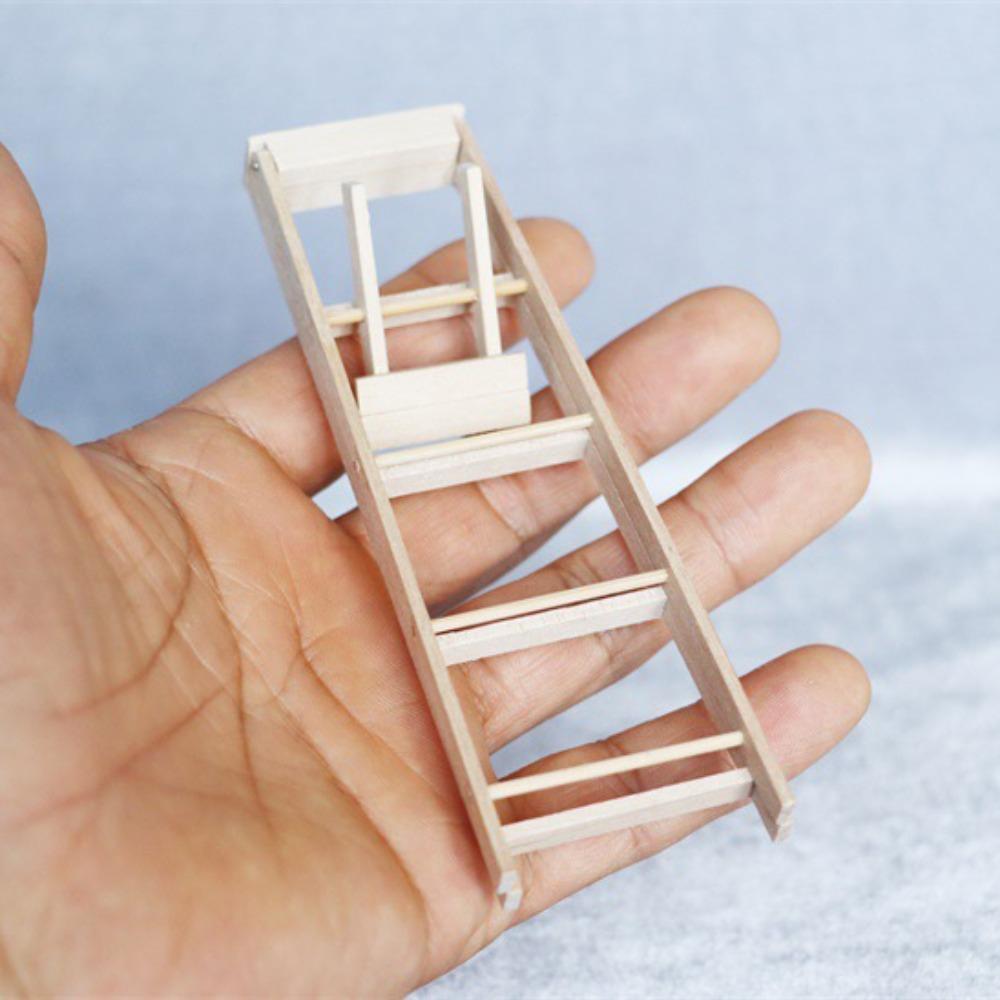 Wooden Wooden Ladder Dollhouse Dollhouse DIY Creative Figurine Stairs Toys  Home Decoration