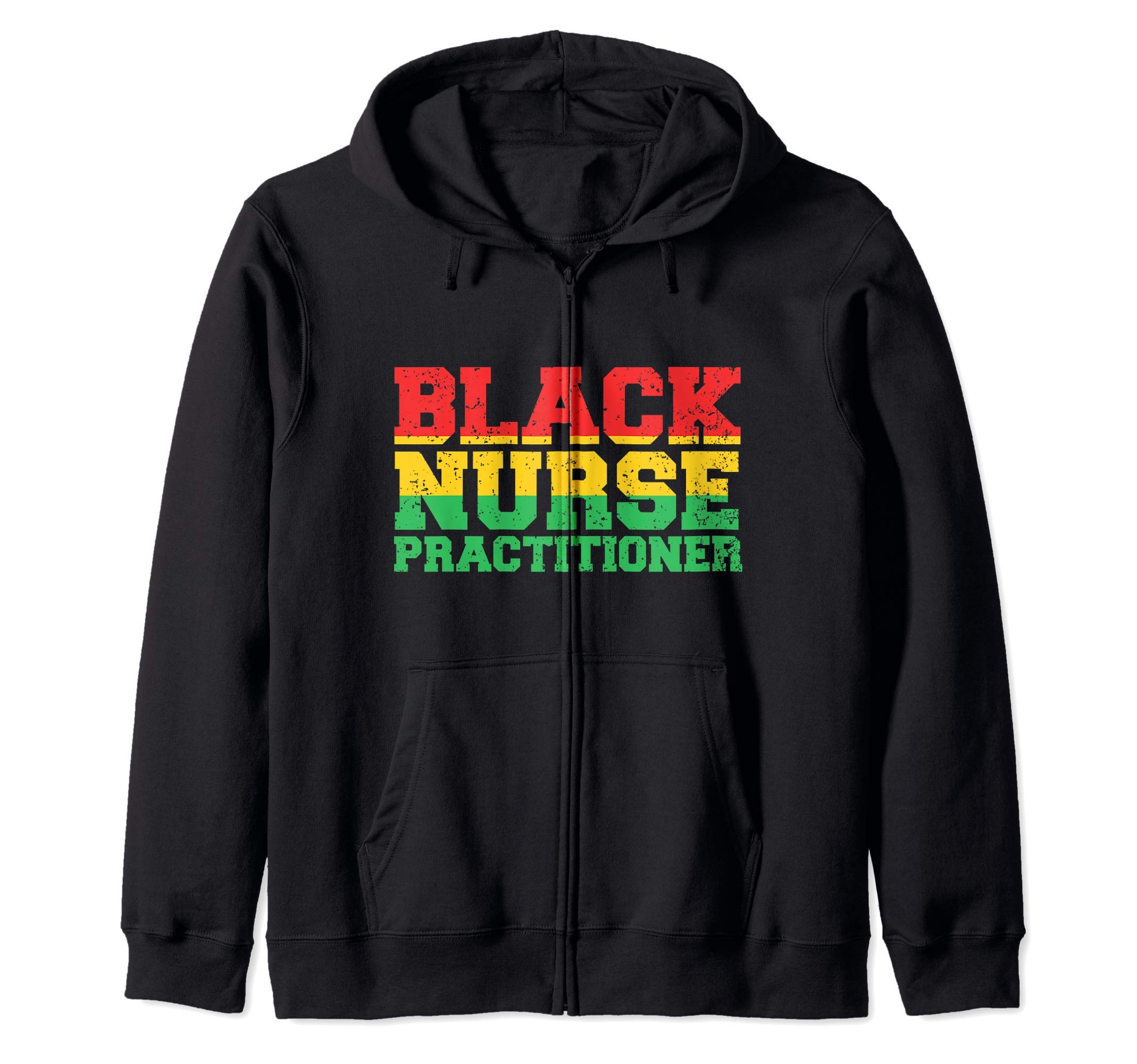 Black Nurse Practitioner (NP), African American Nurse (NPS), Zip-up Hoodie