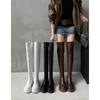 New Elastic Thin Round Head Waterproof Platform Thick-soled Over-the-knee Long Boots Women's Long Boots Thick Leg High Boots